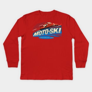 Moto Ski Snowmobiles Canada Kids Long Sleeve T-Shirt